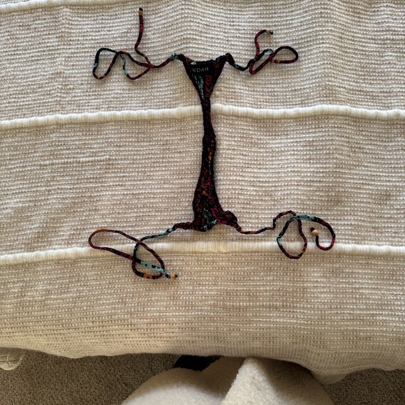 Indah Makoa Print Smocked Fabric Bikini Bottom Size M (But Tiny!!) - Picture 6 of 6